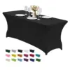 1Pc Spandex Table Cover for 6FT/4FT Table Universal Fitted Stretch Tablecloth for Party, Banquet, Wedding and Events 1