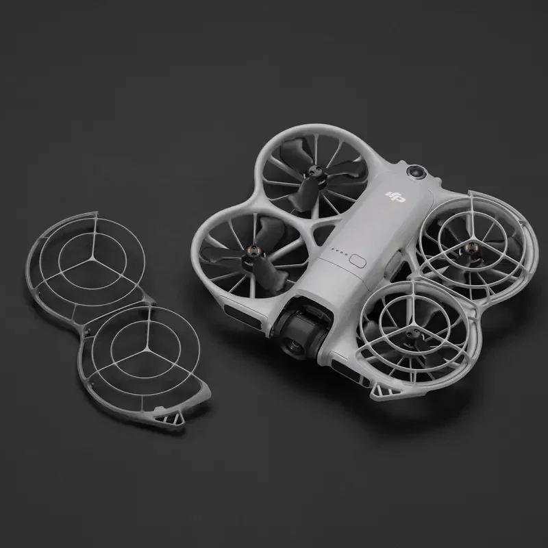 Drone DJI Neo 2 équipé de sa protection d'hélice, idéale pour acheter sécurité et fiabilité.