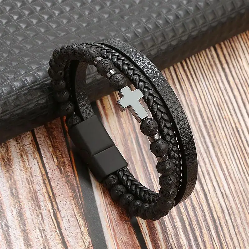 Flower Edge Bracelet Other Leathers - Fashion Jewelry M8071D
