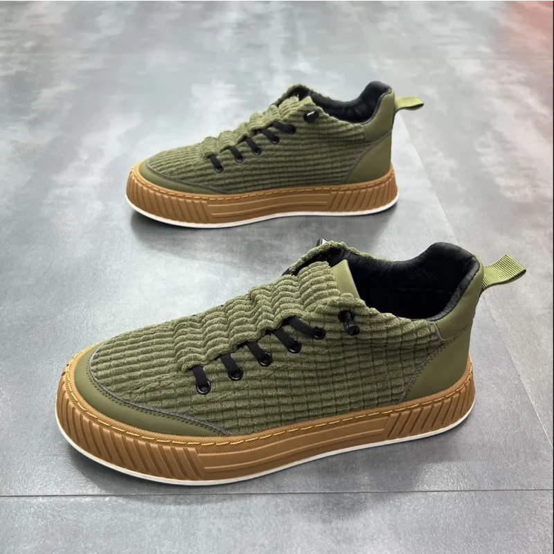 High Top Vulcanized Shoes Men's Casual Shoes Brand Business Shoe Office Fashion Men Working Footwear 2023 Big Size Ankle Loafers 2