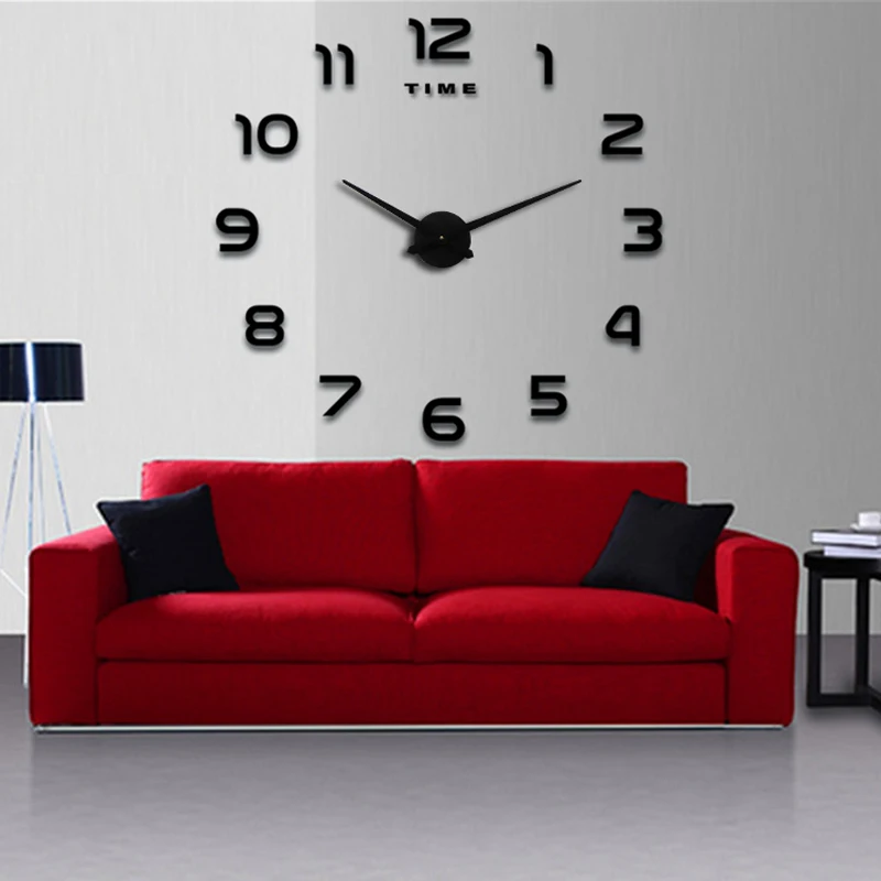 HORLOGE - PENDULE,053 Black-3D Diameter100-130CM--Grandes horloges à
