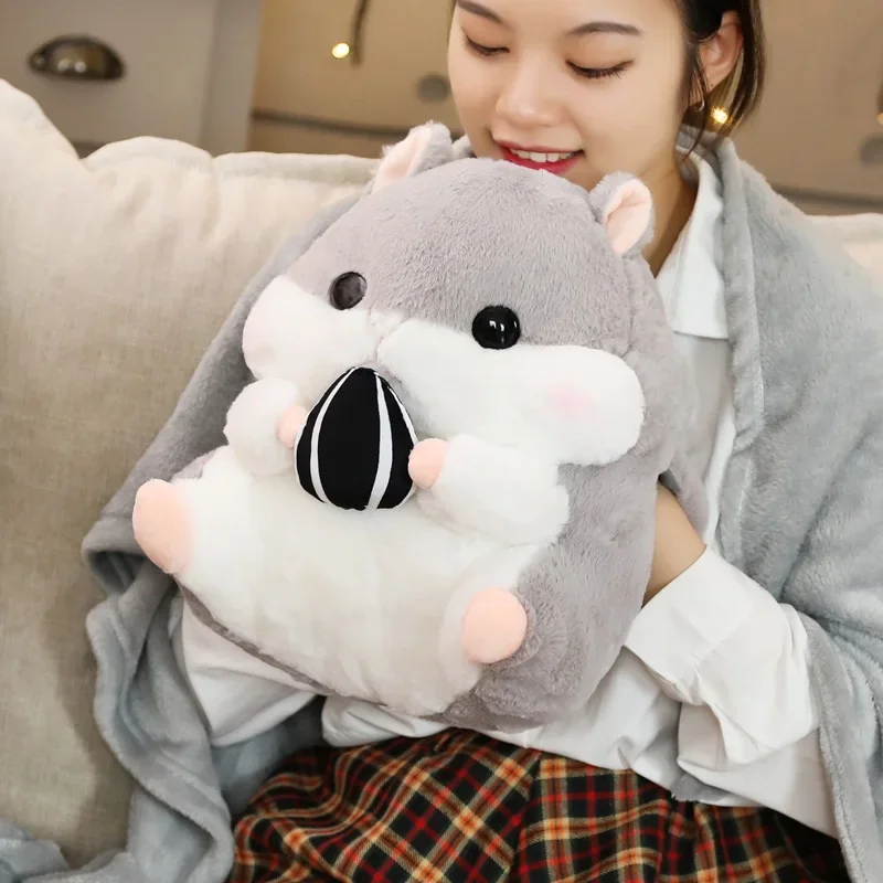 

Ins Cartoon Warm Water Bag Creative Cute Hamster Backpack Hot Water Bottle Rechargeable Explosion-proof Plush Warm Hand Treasure