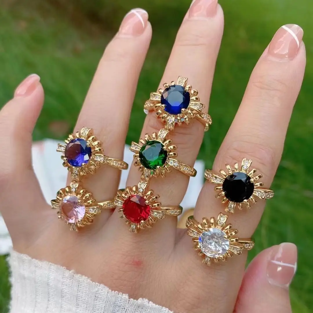 

5PCS, Fashion Luxury Band Zircon Rings For Women Eternity Promise Shine CZ Crystal Engagement Wedding Jewelry Love Gift