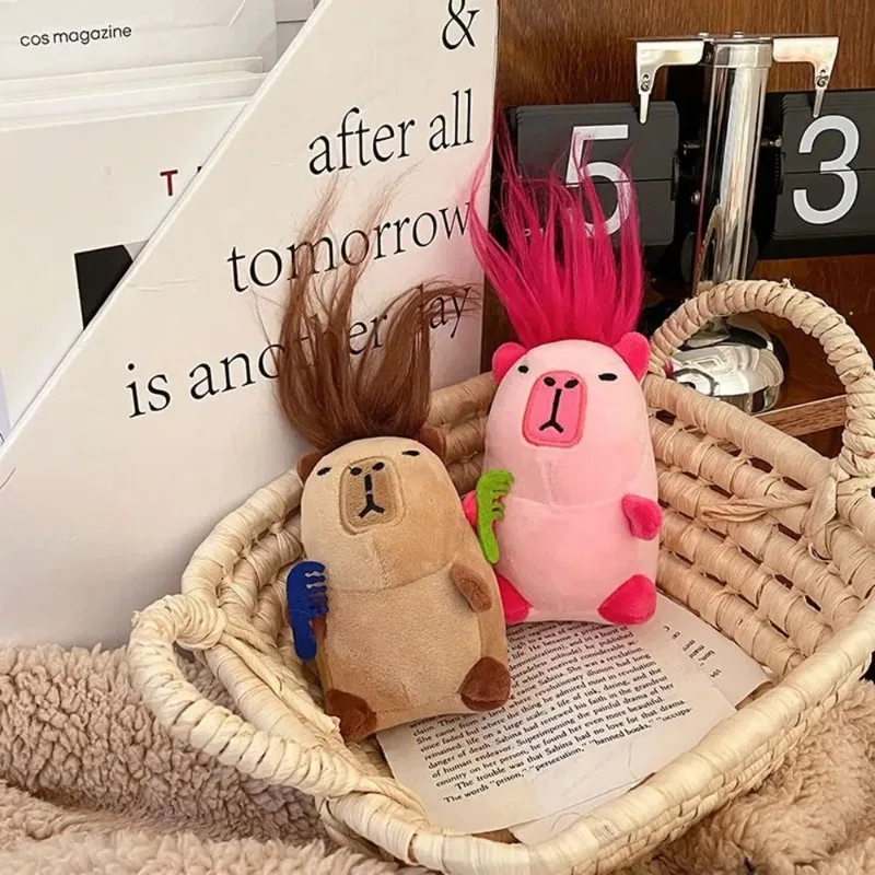 Cute Capybara Plush Keychain Doll Pendant