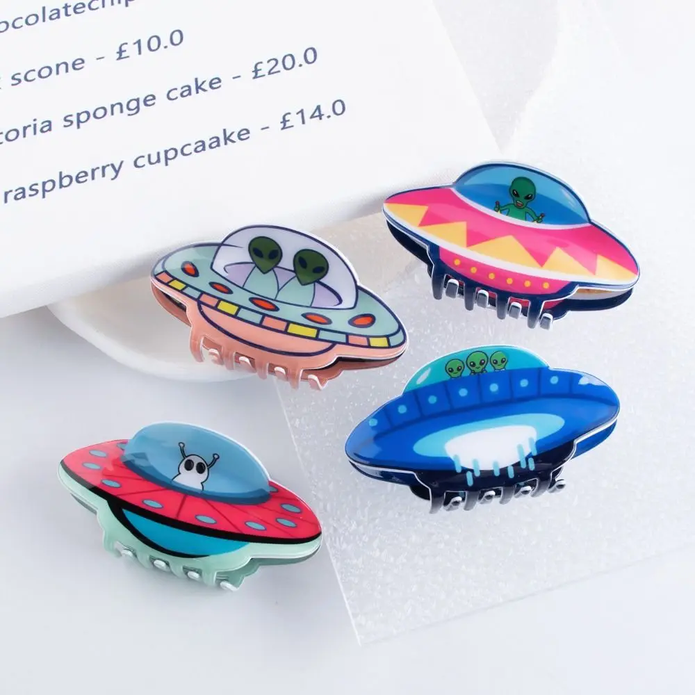 

Cartoon Alien Hair Claw Fashion Spaceship Shark Clip Plastic Hair Clip Grab Clip Festival Headdress Female