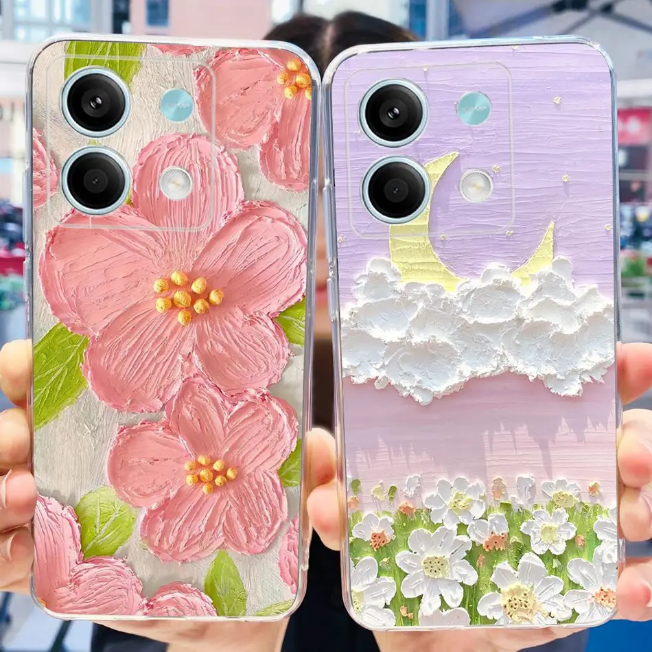 Elegant Printing Soft Silicone TPU Slim Phone Back Cover