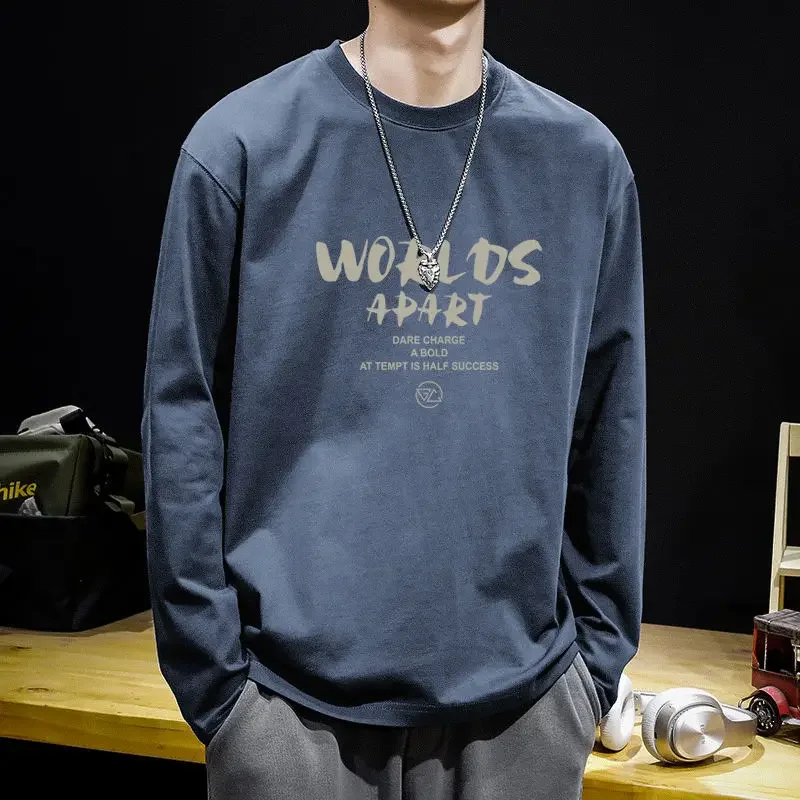 thumbnail image 1 of Sudaderas Tendencias de moda 2024 Camiseta de manga larga para hombre 100℅ Algodón Jerseys de hombre Ropa de una pieza Ropa de calle Ajuste regular, 1 of 5