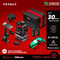 YEVOLT YVGLL4XS16 générateur de niveau Laser 4 planches 16 lignes marquage de sol d'entrepôt à spectre complet plage de travail de 30 m de haute précision 1