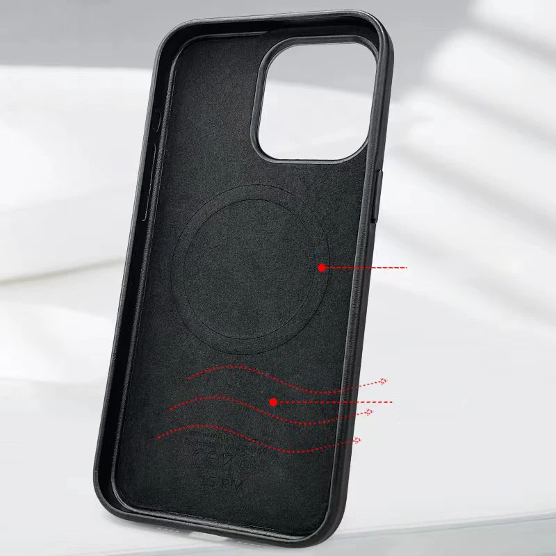 Sleek Black Matte Magnetic Phone Case with MagSafe Compatibility