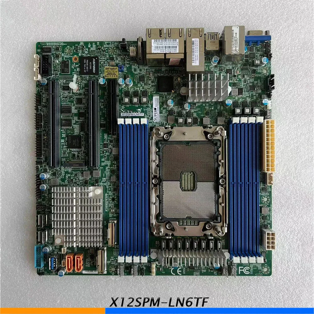 X12SPM LN6TF Server Motherboard For Supermicro LGA 4189 2 10GB DDR4 3200MHz M ATX C621P 12V