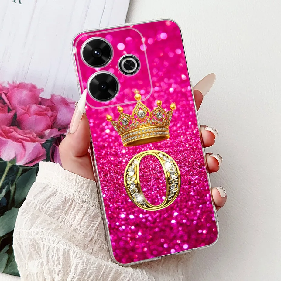 Stylish Clear Silicone TPU Phone Case with Letter Design
