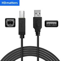 High-Speed USB 2.0 Printer Scanner Cable - Type A to Type B Connector - 3m (Black)