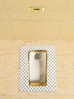 #  Bathroom Home Flushing Cistern Sets of Ceramic Potty Chair Style Hotel Luxury Gold Urinal 2