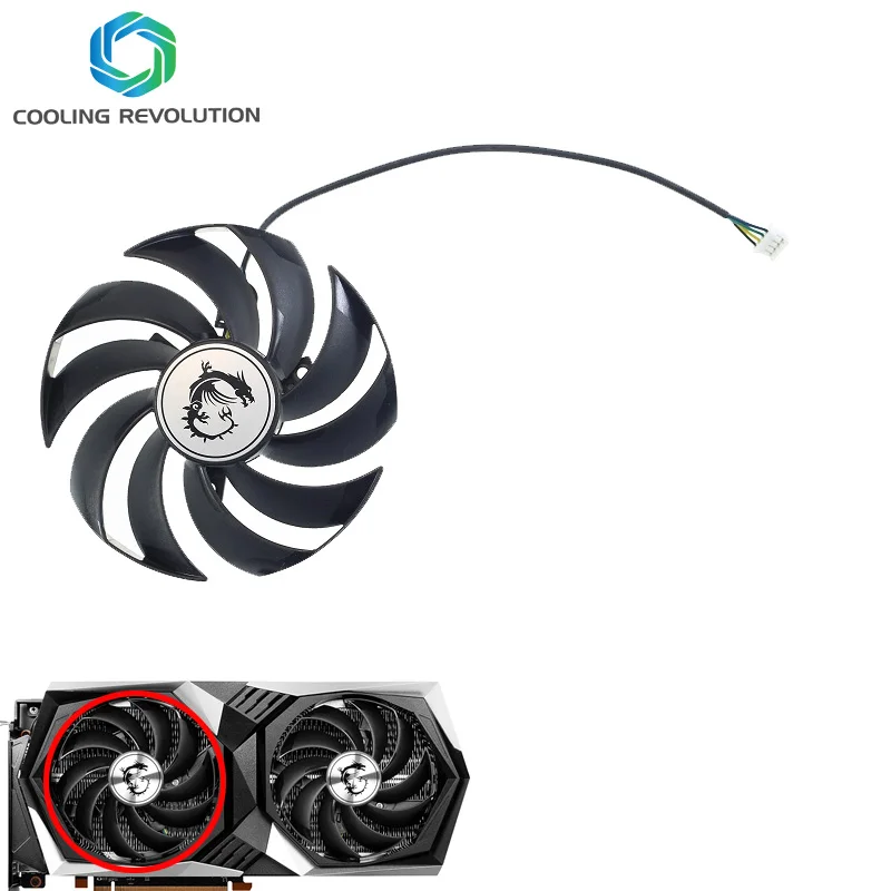 Acessórios de Refrigeração para Placas Gráficas Ventilador Gpu Msi Radeon rx 6700 xt Gaming x Geforce Rtx 3060 Pld10010s12hh 95 mm 4pin Rtx3060 ti - Imagem 4