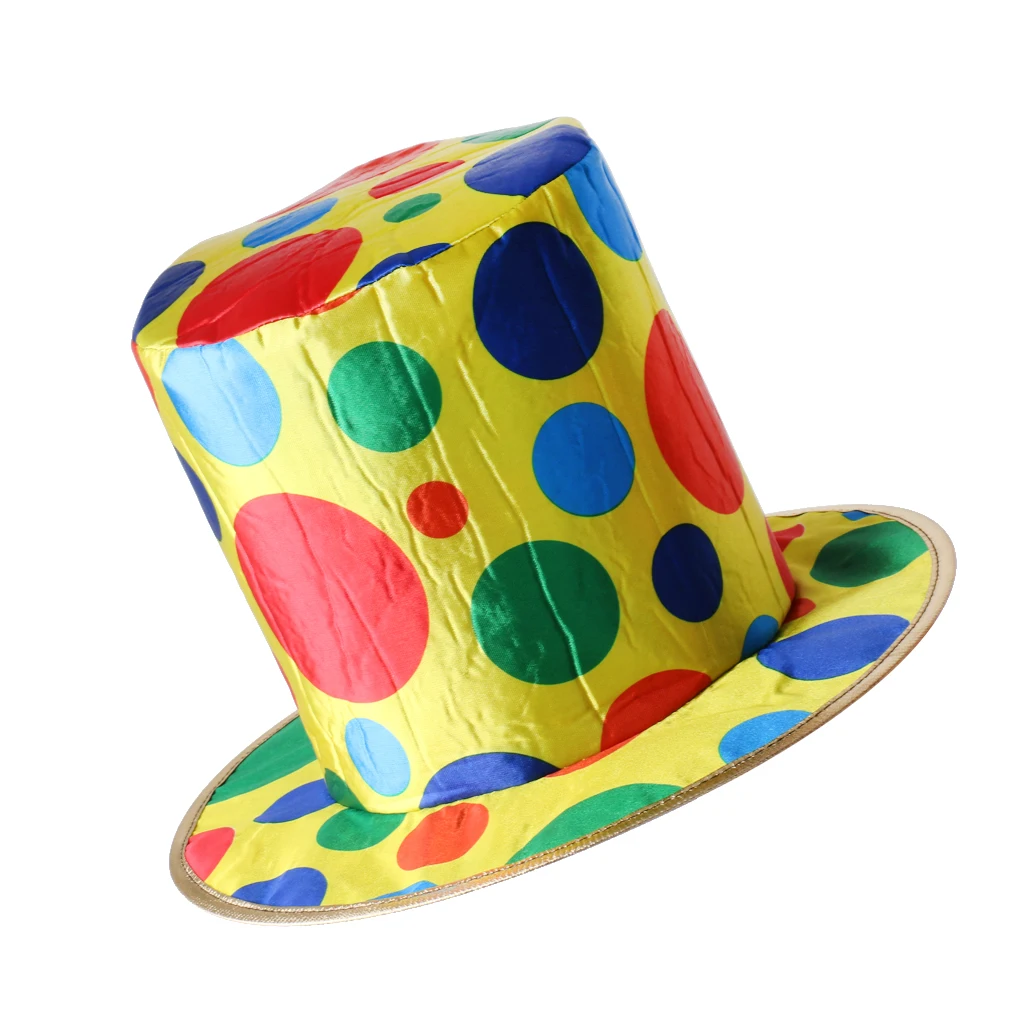 Adult Polka Dot Top Hat Clown Birthday Party Halloween Carnival Supply cosplay hat,cosplay prop accessories
