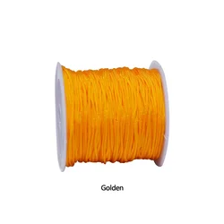 Premium 0.8mm Nylon Cord for DIY Jewelry and Craft Projects - 20M Roll (Golden)