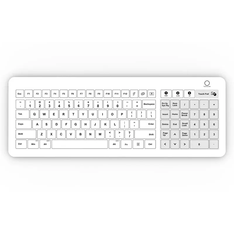 

Емкостный сенсорный экран, медицинская клавиатура, мультиинтерфейс, USB, беспроводной и Bluetooth