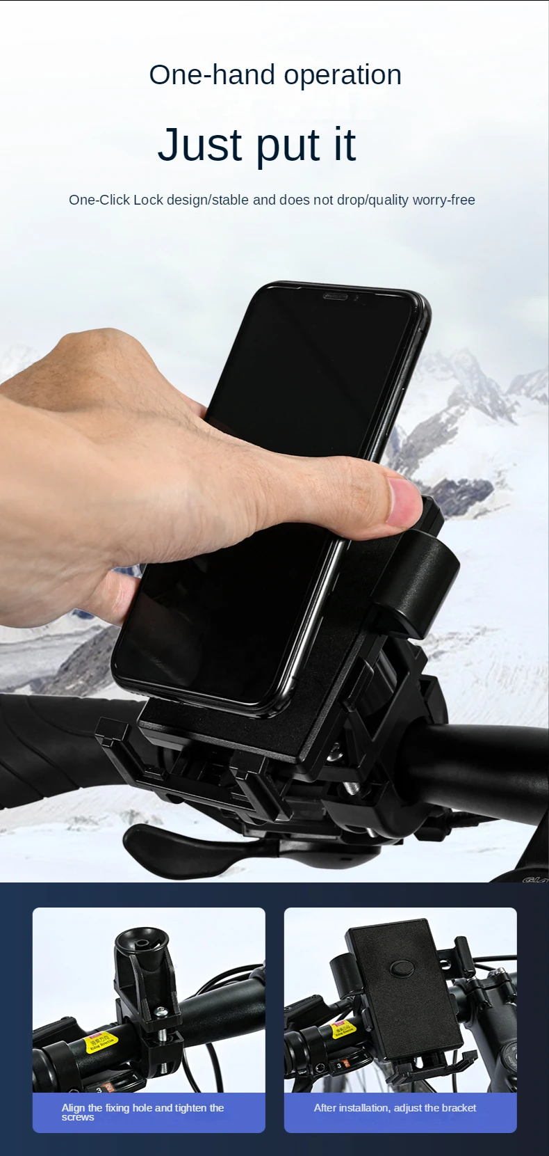 Baby Stroller Cell Phone Holder 360 Degree Rotate Universal Clamp Pram Wheelchair Accessory Mount Bracket Bicycle Phone Stander