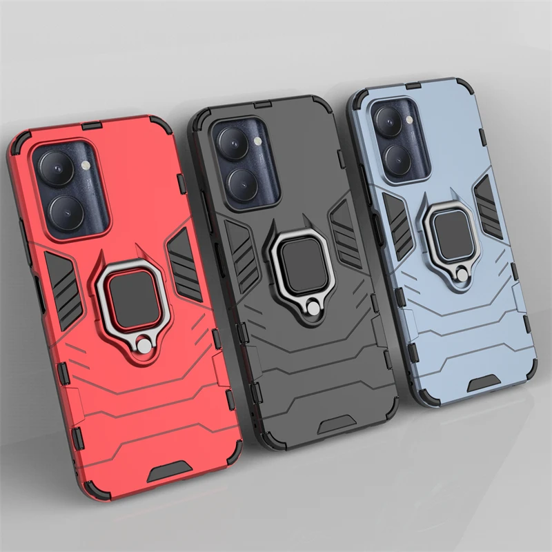 

Чехол для OPPO Realme C33, чехол для Realme C33, чехлы, противоударный новый держатель из поликарбоната с кольцом-подставкой, магнитные Чехлы для Realme C 33 ...