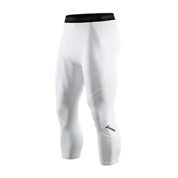 Men's Quick-Dry Compression Athletic Tights - XXXL (WHITE)