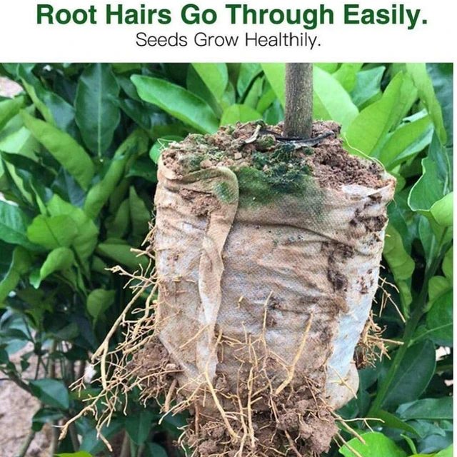 100Db Óvodai Táskák Biológiailag Lebontható, Nem Szőtt Növényi Óvodás Szövet Palánta Edények Növény Tasak Otthoni Kerti Ellátás - Image 3