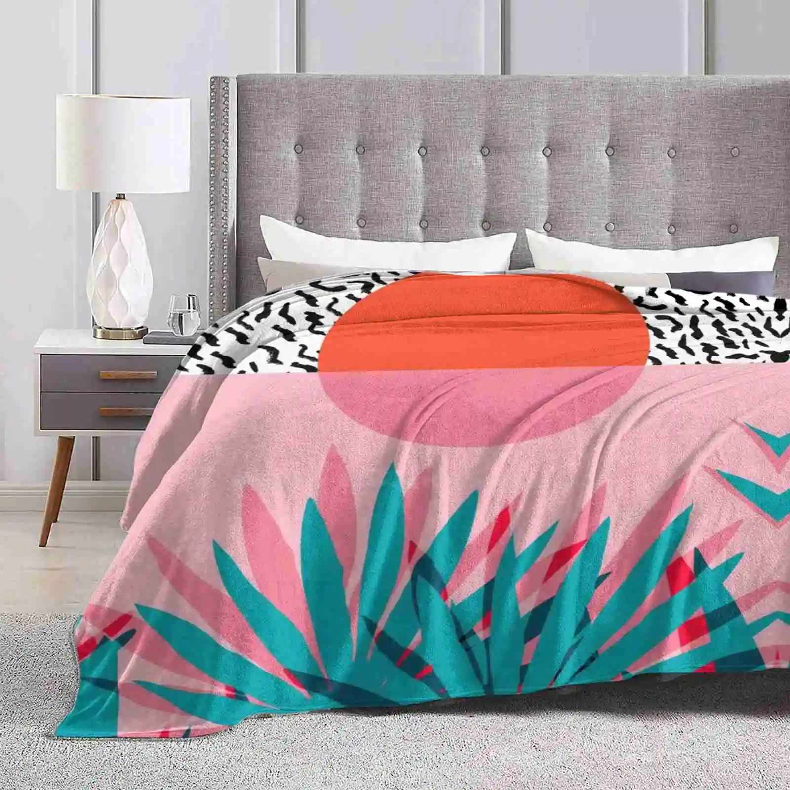 Whoa-Palm Sunrise Southwest California Palm Beach Sun City Los Angeles Hawaii Palm Springs Resort Decor Soft Warm Light Thin