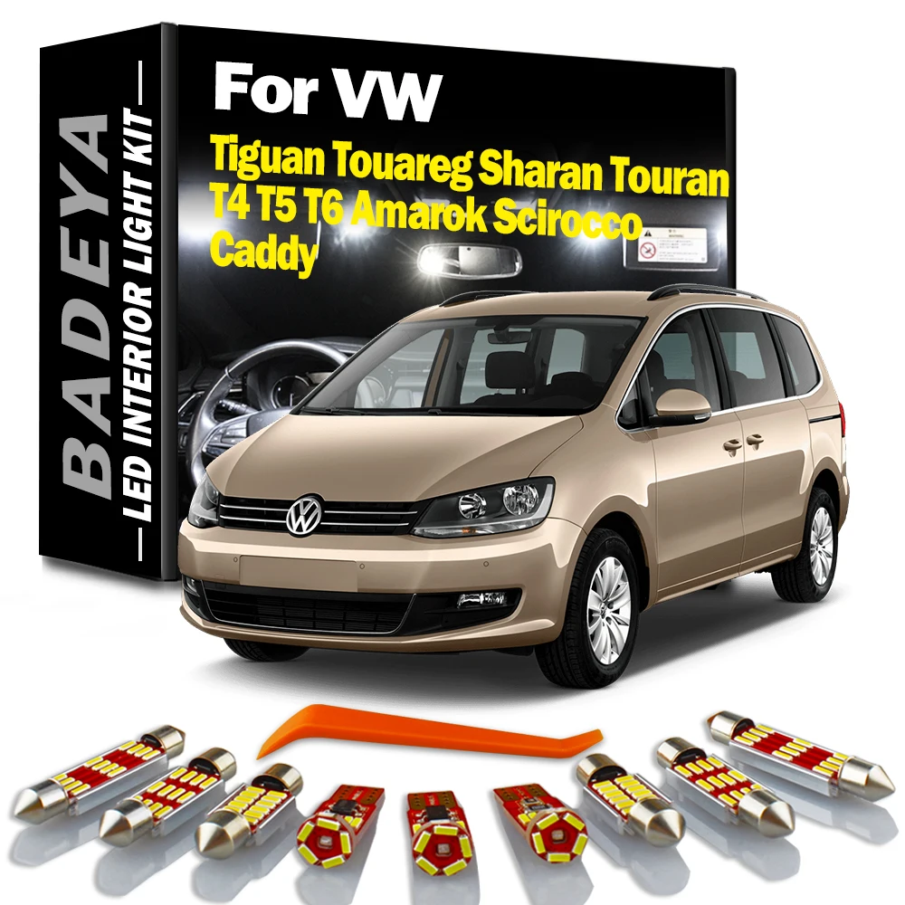 Led Interior Map Foot Door Roof Light Kit Lampadina Per Auto Per Vw Volkswagen Tiguan Touareg Sharan Touran T4 T5 T6 Caddy Scirocco Amarok