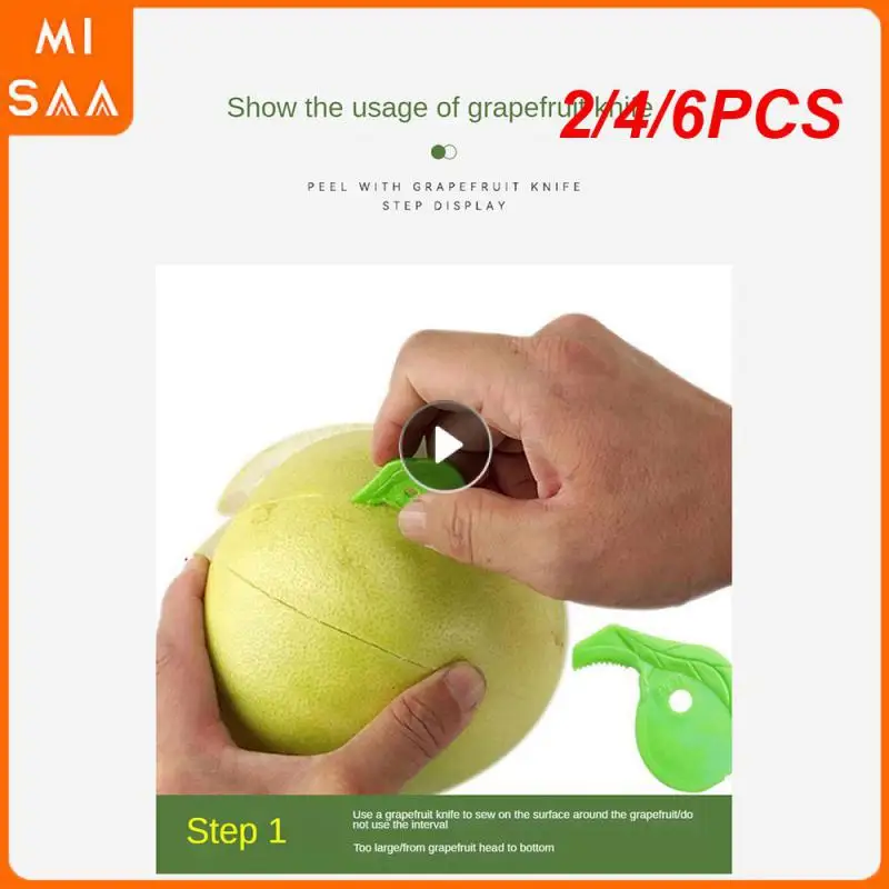 2/4/6PCS Pomelo Opener Peeling Is Not Easy To Slip Off 304 Stainless Steel Manual Crank Fruit Peeler