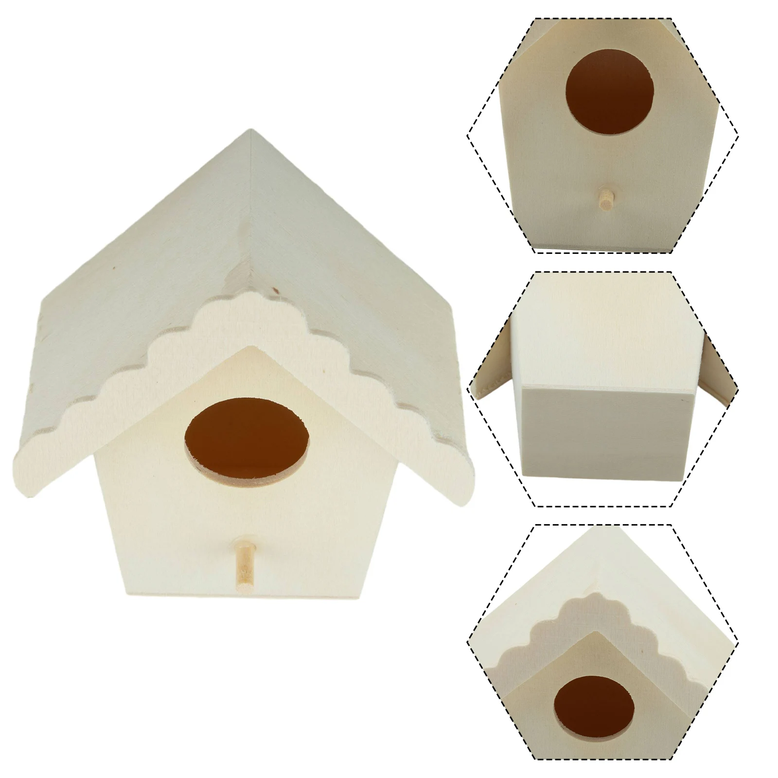 Title 28, Wooden Bird House Nest House Box Wood Birdhouse...