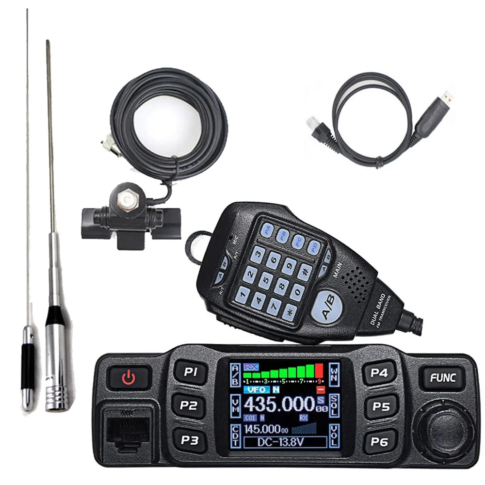 Anytone Mini émetteur-récepteur mobile double bande VHF/UHF 5 W/15