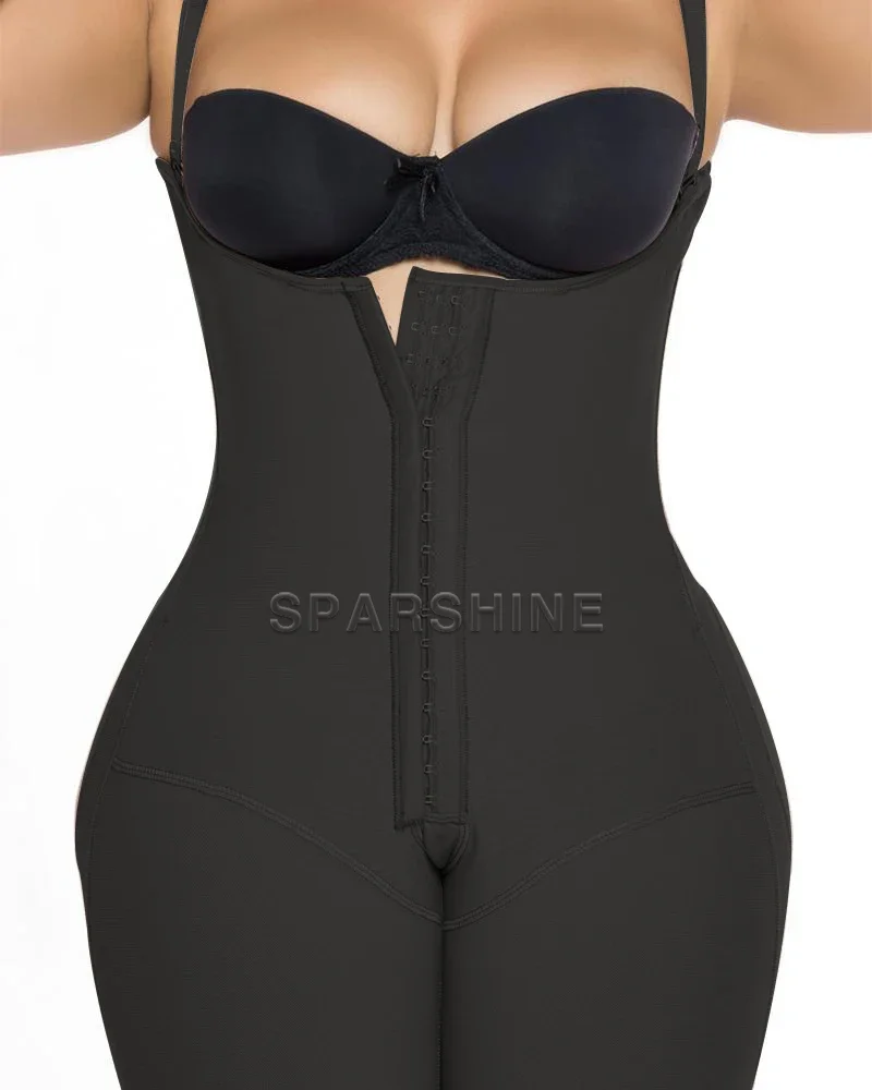 Fajas Woman Abdominal Control Butt Lifter Knee Length Shapewear Waist Trainer Slimming Flat Belly Body Shaper Bodysuit