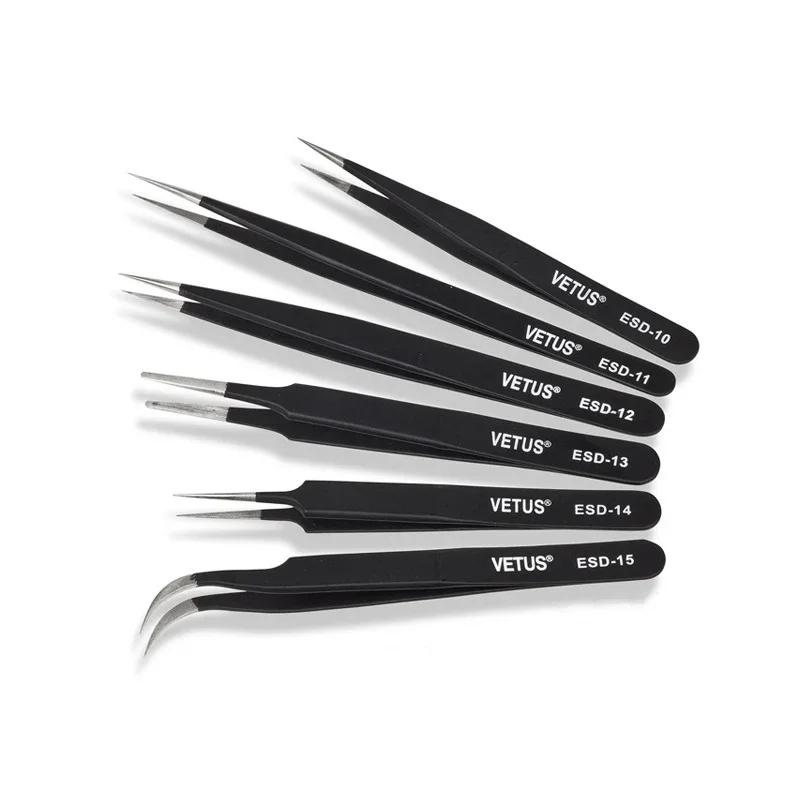 

New 6Pcs/Set Resists Corrosion Safe Anti-static Tweezers Maintenance Tools ESD10/11/12/13/14/15