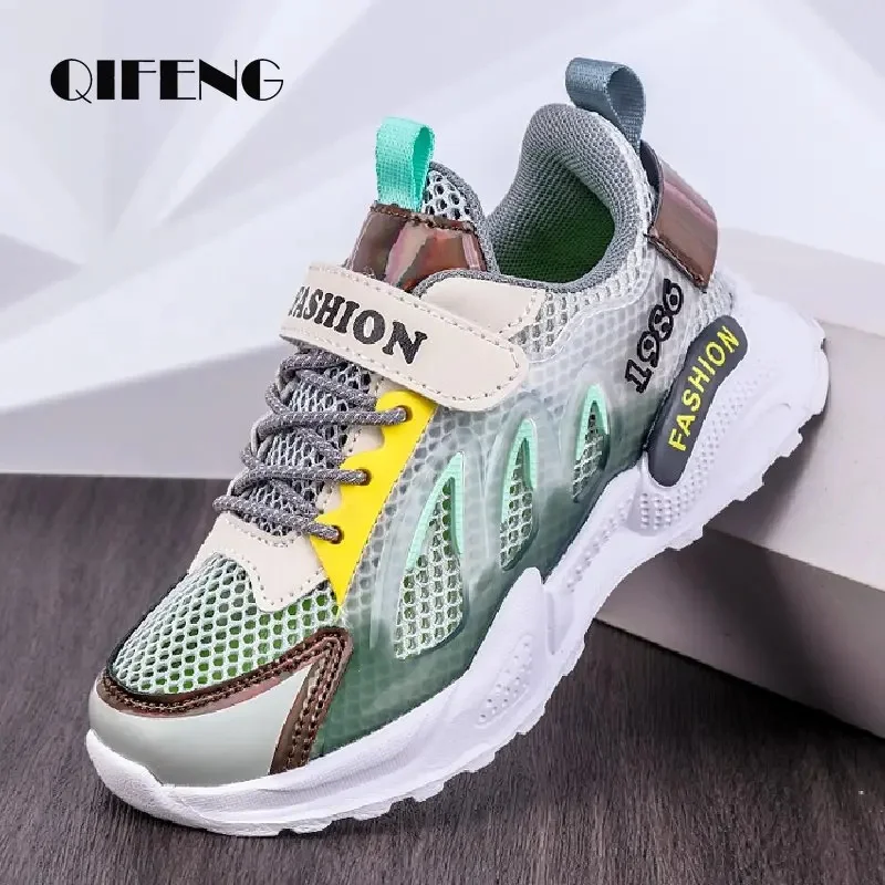 

2023 Boys Light Net Shoes Air Mesh Sneakers Kids Summer Child Fashion Children Sport Tenis Footwear Baby Autumn Breathable 3-12