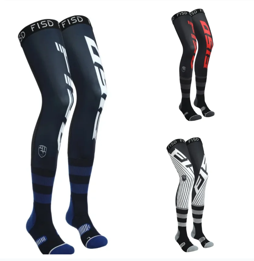 새로운 헬륨 FX 오토바이 압축 무릎 보호대 엔듀로 양말 탑 모토크로스 양말 MTB ATV MX 무릎 보호 스포츠 모토 양말
