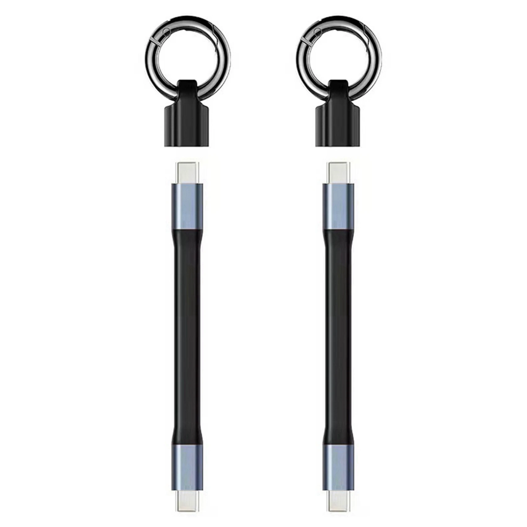 2X PD65W USB Type C to Type-C Cable Mini Keychain Portable 3A Fast Charging Type-C Short Data Cable for Devices