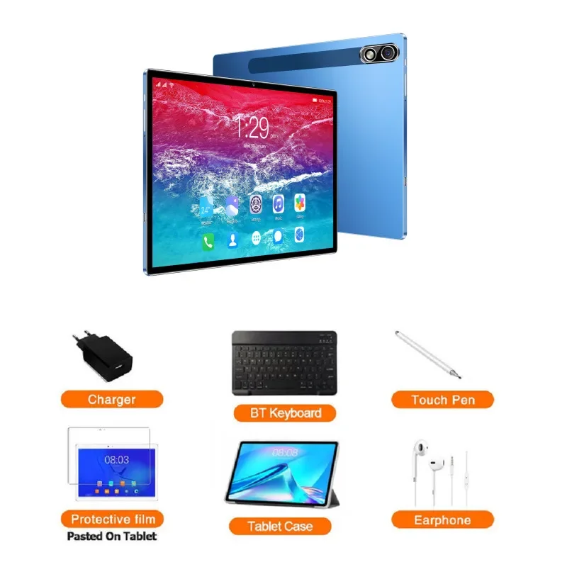 thumbnail image 1 of 【Estreno mundial】Tablet Android MA11 MTK 6797 Deca Core 12 GB + 512 GB 8000 mAh Pantalla de 10,1 pulgadas + Cámara Android de 48 MP WPS + WIFI 5G, 1 of 5