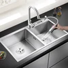 Kitchen Sink Above Counter Udermount Sinks Vegetable Washing Basin Stainless Steel Single Bowl Sinks Kitchen with Knife Holder 1