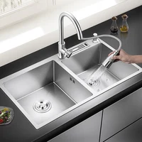 Kitchen Sink Above Counter Udermount Sinks Vegetable Washing Basin Stainless Steel Single Bowl Sinks Kitchen with Knife Holder 1