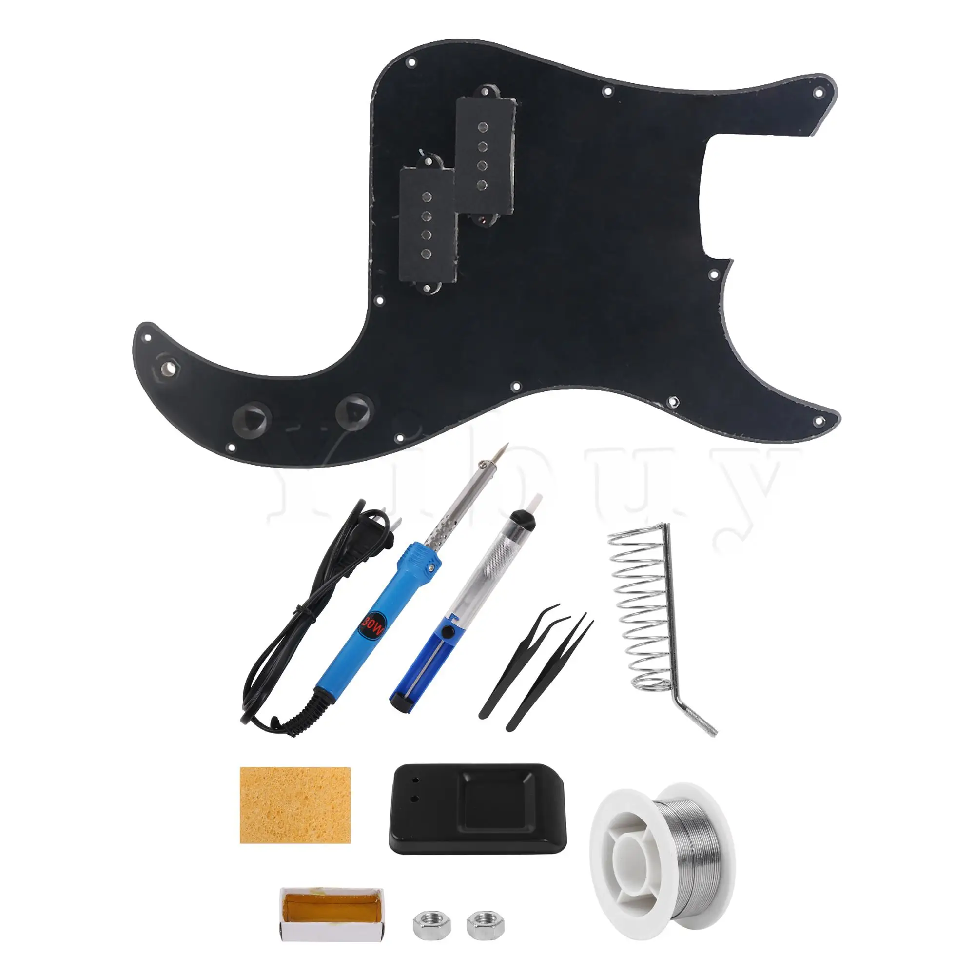 

Yibuy черные гитары Pickguard 3-слойный w/ 110V 30W Набор принадлежностей для паяльника