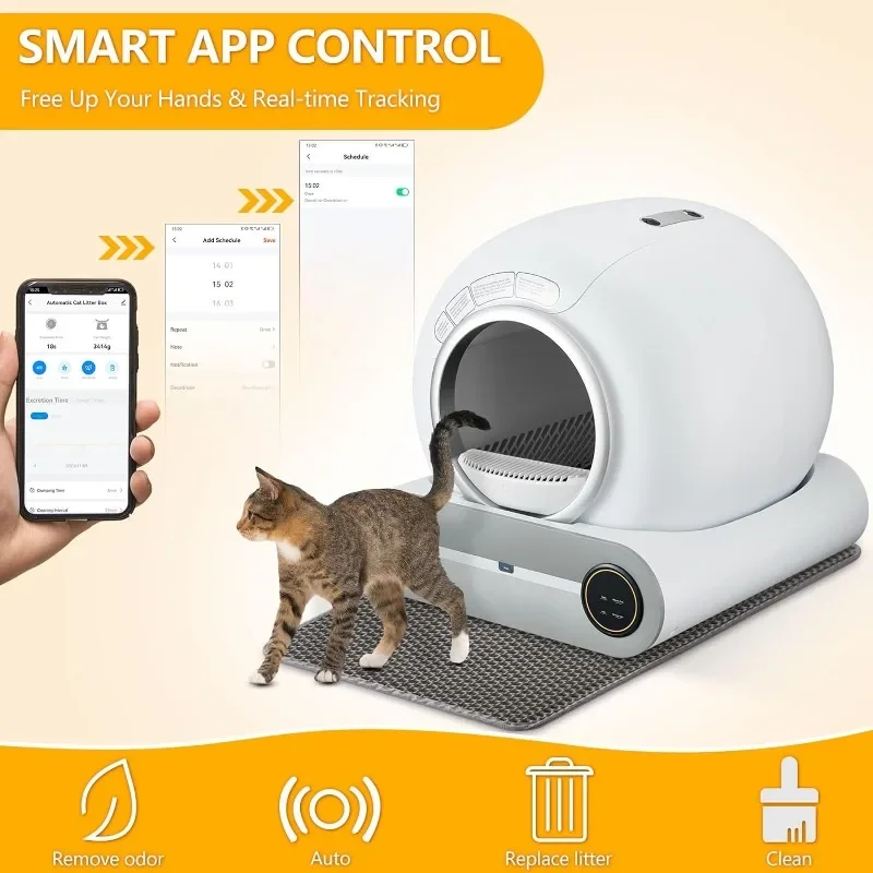 Tonepie Large Automatic Cat Litter Box Self Cleaning Smart Cat Toilet with App\ Toilet Litter Tray Arenero Gato 65L Dropshiping 1