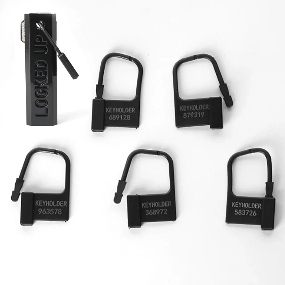 Penis Chastity Cage Chastity Device Key Safe Lock Tube Holder Disposable Plastic Coding Lock Keyholder Cock Cage Anti-Cheating Sex Toys Accessories