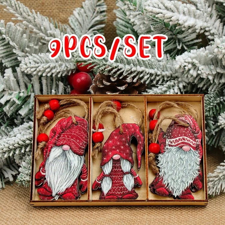 Decorazioni Albero Di Natale In Legno - 24 Pezzi Gnomi Da Appendere, Addobbi Natalizi