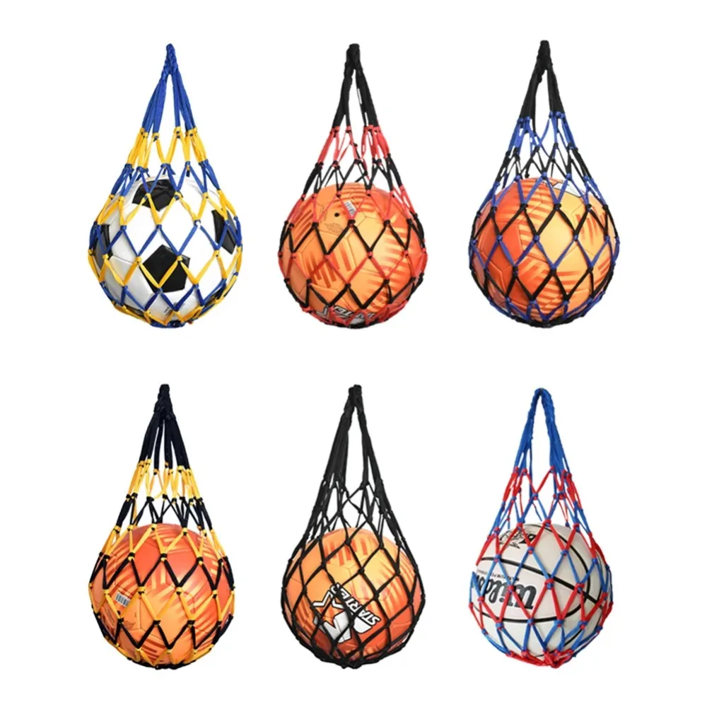 Basketball Nylon Net Bag Multi-purpose Sports Training Football Portable Net Bag For Storing Various Balls In Volleyball