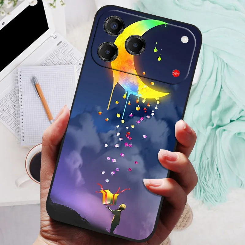 Cat Design Shockproof TPU Silicone Phone Case - Soft Protective Cover with Printing