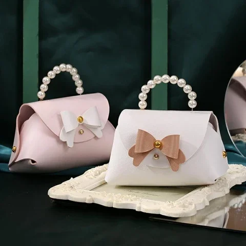 

5/10pcs Leather Mini Wedding Gifts Bag for Guests Party Distributions Bags Child Candy Mini Bag Newborn Gift Box Wedding Favour
