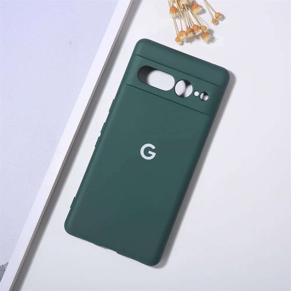 Kwmobile Custodia Silicone TPU Per Google Pixel 7 Pro - Cover Gommata Antiscivolo - Verde Muschio
