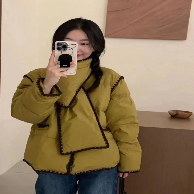 

Down Jacket Women's Short 2023 Winter New Sweet Warm Circumference Loose Thick Large Easy Matching Coat