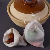Food Grade Natural Tea Filter Portable Unbleached Sachet Bag Cotton Pouch Drawstring Bags Muslin Bag 1