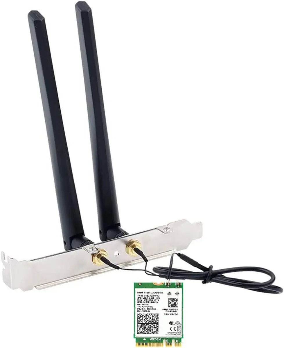 Wi-Fi 6E AX210 WiFi 카드 5374Mbps 블루투스 5.3 어댑터 AX210NGW 802.11ax 2.4G/5Ghz/6Ghz 10DBi 안테나 PC용