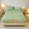 Thicken Plush Mattress Cover Bed Sheet Pad Protector Winter Warm Soft King Queen Quilted Bed Fitted Sheet Decor 90/120/150x200cm 2